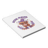 Witch Please Highland Cow Halloween Notitieblok (Schuin)