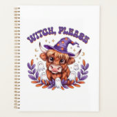 Witch Please Highland Cow Halloween Planner (Voorkant)