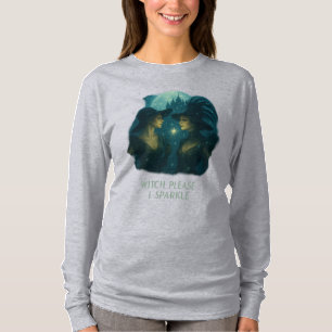 Witch Please, I Sparkle (Grijze) mouw T-shirt