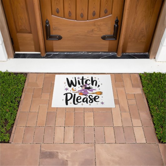 Witch, Please - Leuk en brutaal Halloween-ontwerp Deurmat (Buiten)