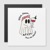Witch Please Pass the Merlot Funny Halloween Wine (Voorkant / Achterkant)