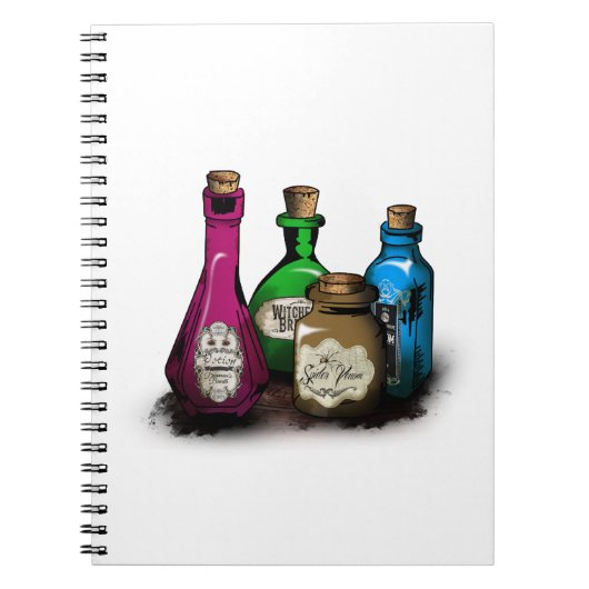 Witch Potion Bottles Notitieboek (Voorkant)