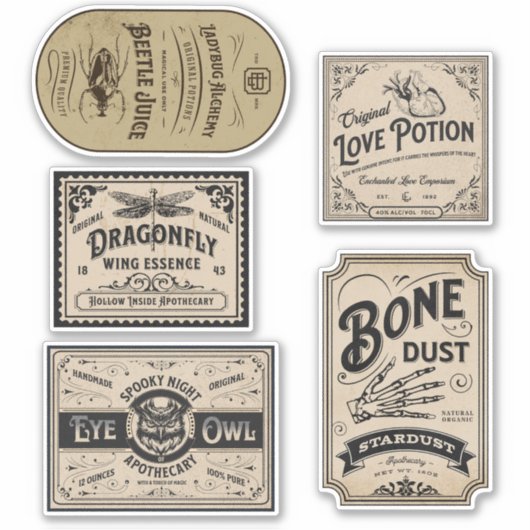 Witch Potion Label Halloween Decoration (Voorkant)