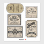 Witch Potion Label Halloween Decoration (Vel)