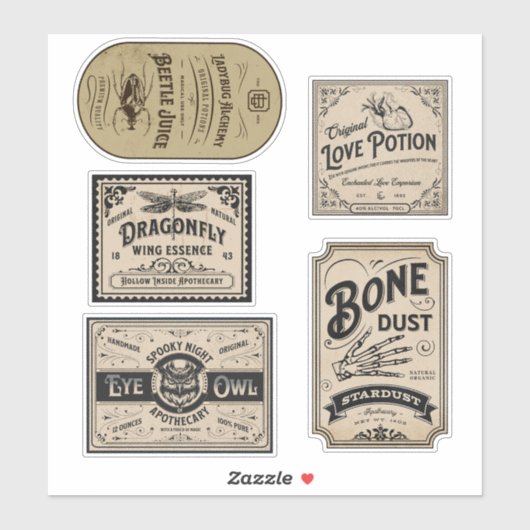  Witch Potion Label Halloween Decoration (Vel)