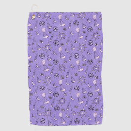 Witch Potions Paars Alchemy Pattern Golfhanddoek