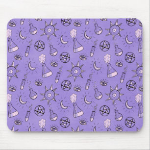 Witch Potions Paars Alchemy Pattern Muismat