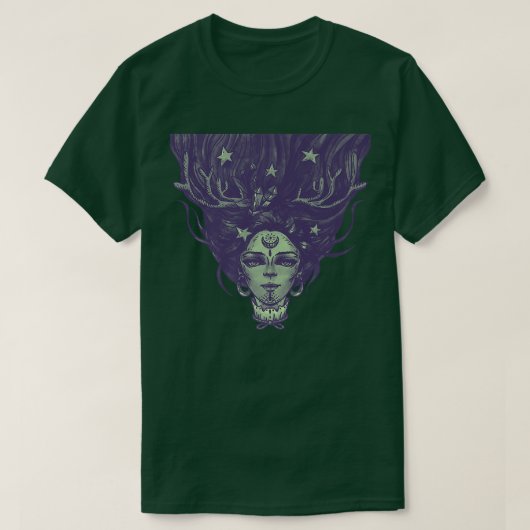 Witch Priestess Viking Pagan Wicca1422 T-shirt (Design voorkant)