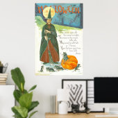 Witch Pumpkin-Man in de muis Poster (Thuiskantoor)