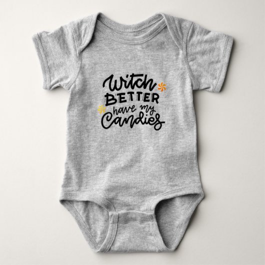 Witch Quote Baby Bodysuit (Voorkant)