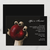 Witch Red Apple Halloween Party Kaart (Voorkant / Achterkant)