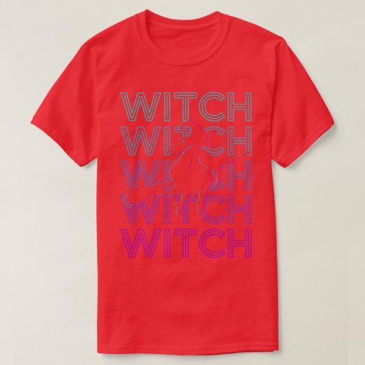 Witch Retro T-shirt (Design voorkant)