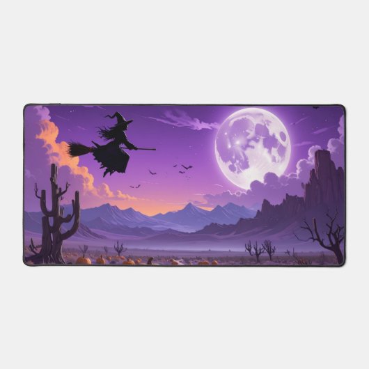Witch Ride Under the Blood Moon Desk Mat (Voorkant)