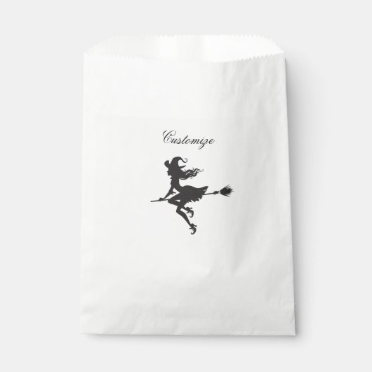 Witch Riding Broom Halloween Thunder_Cove Bedankzakje (Voorkant)