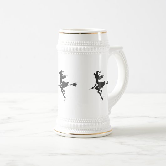 Witch Riding Broom Halloween Thunder_Cove Bierpul (Voorkant rechts)