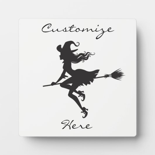 Witch Riding Broom Halloween Thunder_Cove Fotoplaat (Voorkant)