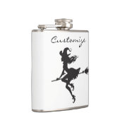 Witch Riding Broom Halloween Thunder_Cove Heupfles (Rechts)