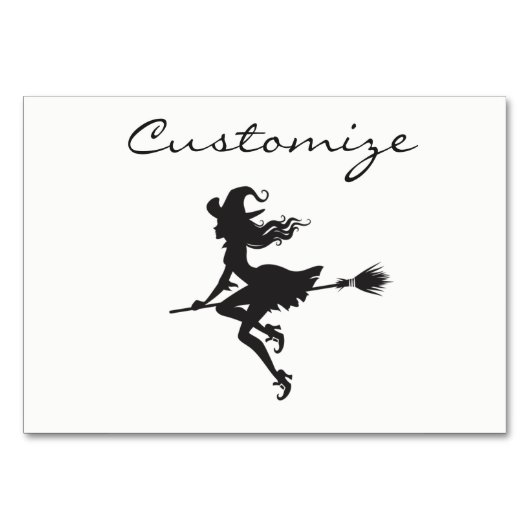 Witch Riding Broom Halloween Thunder_Cove Kaart (Voorkant)