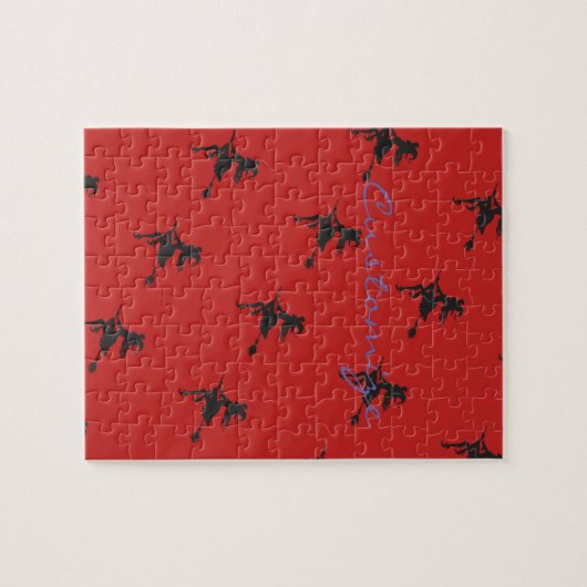 Witch Riding Broom Halloween Thunder_Cove Legpuzzel (Horizontaal)