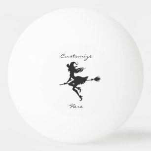 Witch Riding Broom Halloween Thunder_Cove Pingpongbal