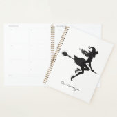 Witch Riding Broom Halloween Thunder_Cove Planner (Display)