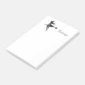 Witch Riding Broom Halloween Thunder_Cove Post-it® Notes (Schuin)