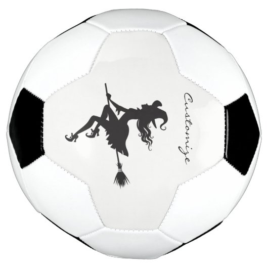 Witch Riding Broom Halloween Thunder_Cove Voetbal (Gedraaid)