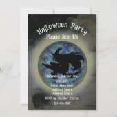 Witch Riding Broomstick Halloween  Kaart (Voorkant)