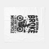 Witch Riding Motorcycle Halloween Fleece Deken (Voorkant (Horizontaal))