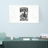 Witch Riding Motorcycle Halloween Spandoek (Beurs)