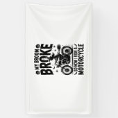 Witch Riding Motorcycle Halloween Spandoek (Verticaal)