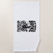 Witch Riding Motorcycle Halloween Strandlaken (Voorkant)