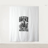 Witch Riding Motorcycle Halloween Wandkleed (Voorkant)