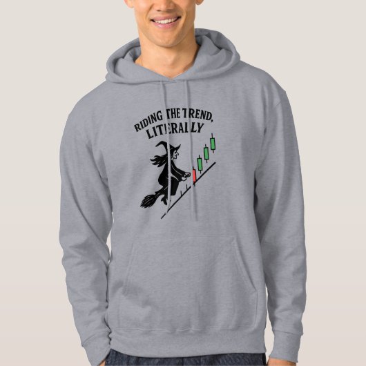 Witch Riding Trend Candlestick Trader Hoodie (Voorkant)