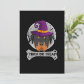 Witch Rottweiler Trick or treat Funny Dog Aankondiging (Staand voorkant)