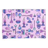 Witch Roze Paarse Pixel Art Patroon Kussensloop (Voorkant-Rechts)