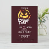 Witch’s Fur-miliar Halloween Party Kaart (Staand voorkant)