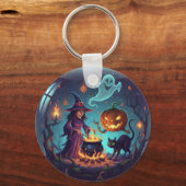 Witch’s Halloween Night Magic Sleutelhanger (Voorkant)
