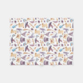 Witch School Kit Waterverf Pattern Fleece Blanket (Voorkant (Horizontaal))