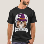 Witch Shih Tzu Trick or treat Dog Halloween Costum T-shirt (Voorkant)