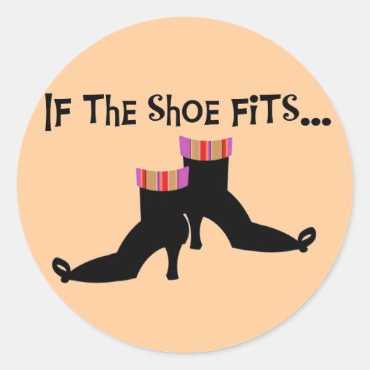 Witch Shoes T-shirts en cadeautjes Ronde Sticker (Voorkant)