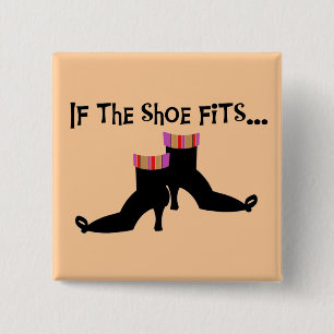 Witch Shoes T-shirts en cadeautjes Vierkante Button 5,1 Cm