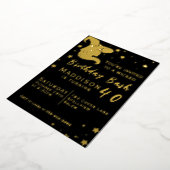 Witch Silhouette Birthday Folie Uitnodiging (Gedraaid)