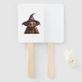 Witch Sloth Halloween trick or treat spooky pumpki Handwaaier (Voorkant en achterkant)