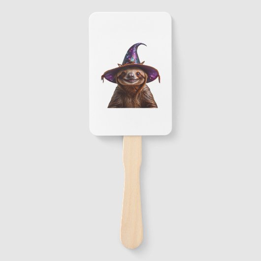 Witch Sloth Halloween trick or treat spooky pumpki Handwaaier (Voorkant)