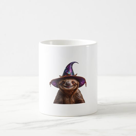 Witch Sloth Halloween trick or treat spooky pumpki Koffiemok (Center)