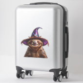 Witch Sloth Halloween trick or treat spooky pumpki Sticker (Koffer)