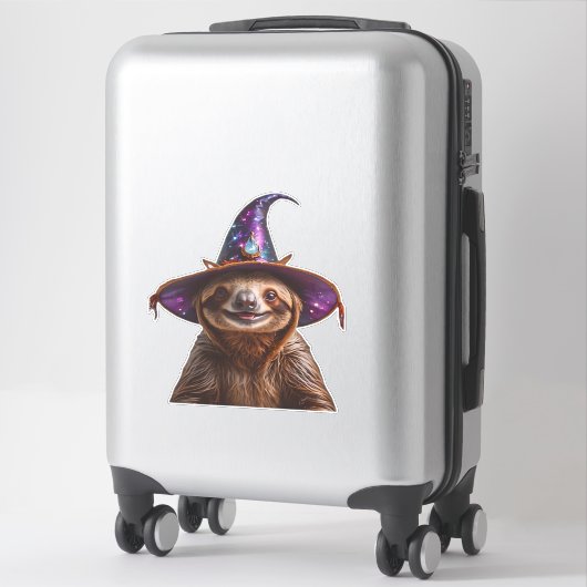 Witch Sloth Halloween trick or treat spooky pumpki Sticker (Koffer)
