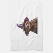 Witch Sloth Halloween trick or treat spooky pumpki Theedoek (Verticaal)