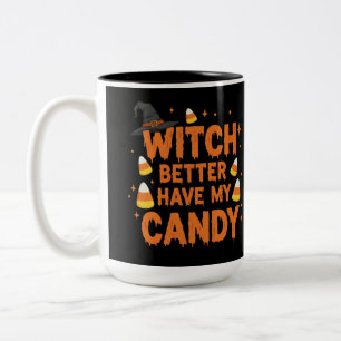 Witch Snoep T-shirt Tweekleurige Koffiemok